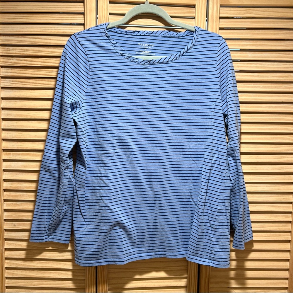 Talbots Blue Striped Women's Top